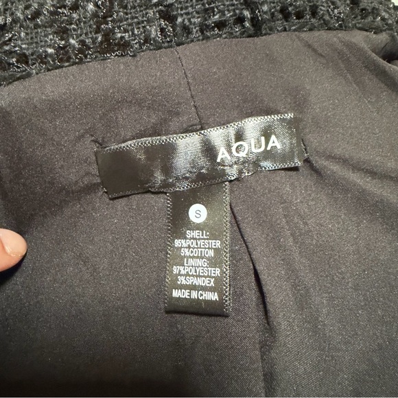 NWT Aqua Double-Breasted tweed Jacket with White Trim - Picture 5 of 6